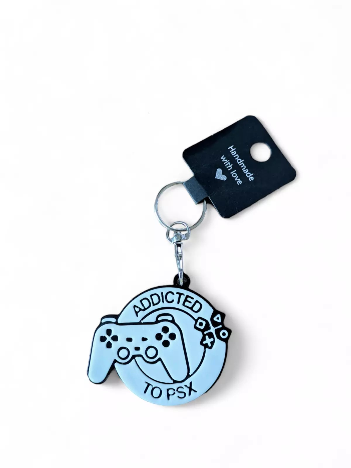 Addicted to PS Gamer Keychain