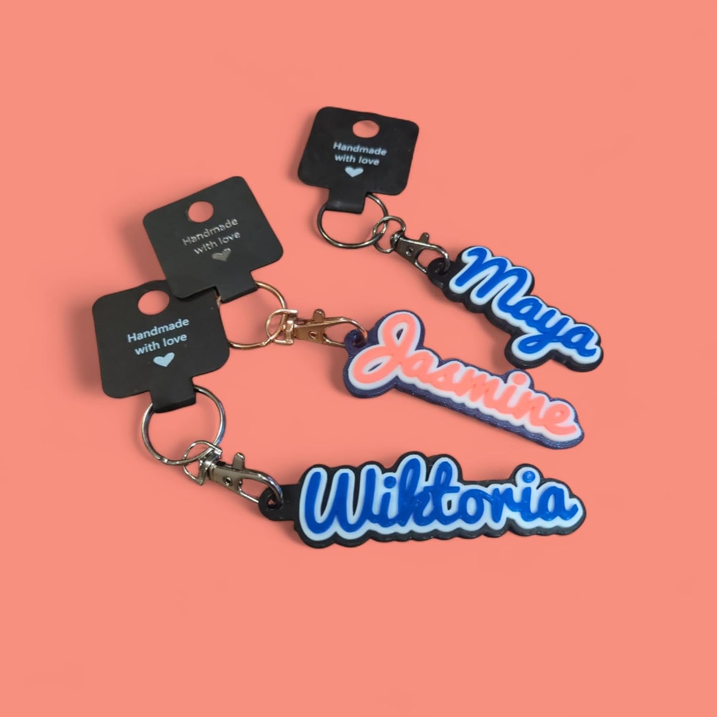 Personalised Keyring / Keychain - Dual Colour - V.2.0