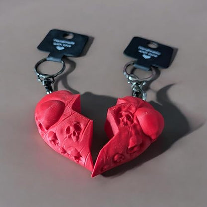 Gothic Broken Heart Keyring