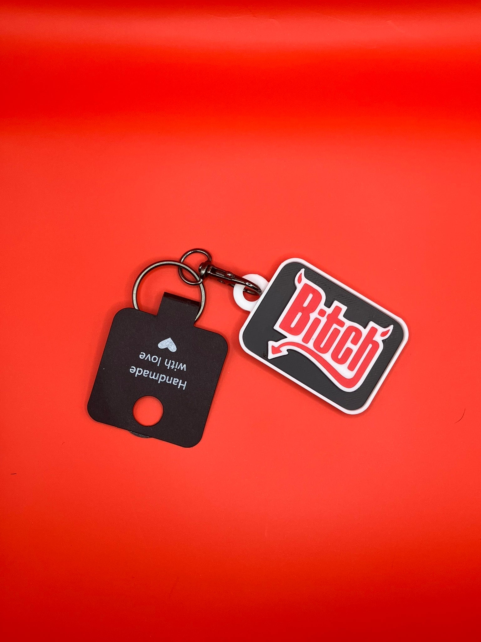 Naughty Word "Bitch" Keyring / Keychain - 3 Color - Innov8Print3D