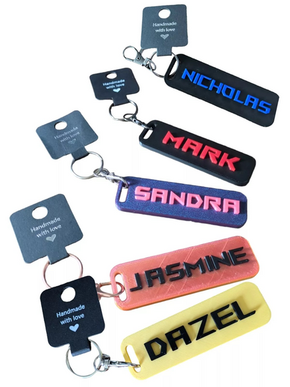 Personalised Keyring / Keychain - Dual Colour - V.1.0 - Innov8Print3D