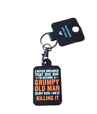 Grumpy Old Man Keyring - Grumpy Old Man - Killing it! - Innov8Print3D