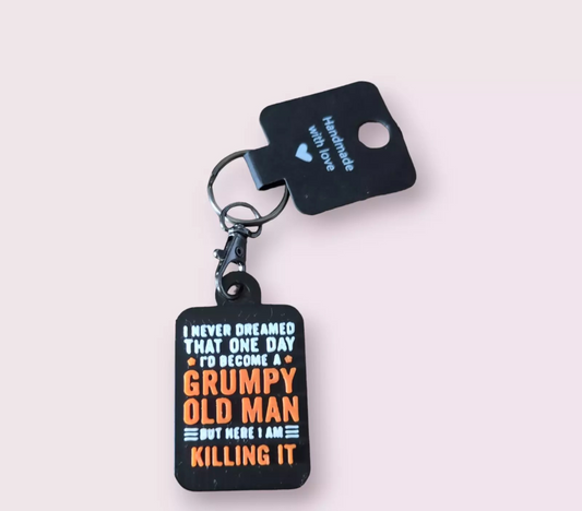 Grumpy Old Man Keyring - Grumpy Old Man - Killing it! - Innov8Print3D