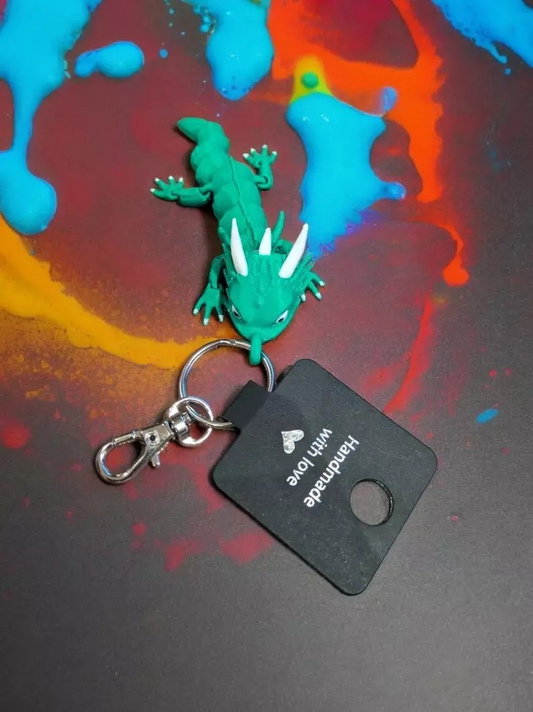 Articulated Spiky Dragon Keychain / Keyring