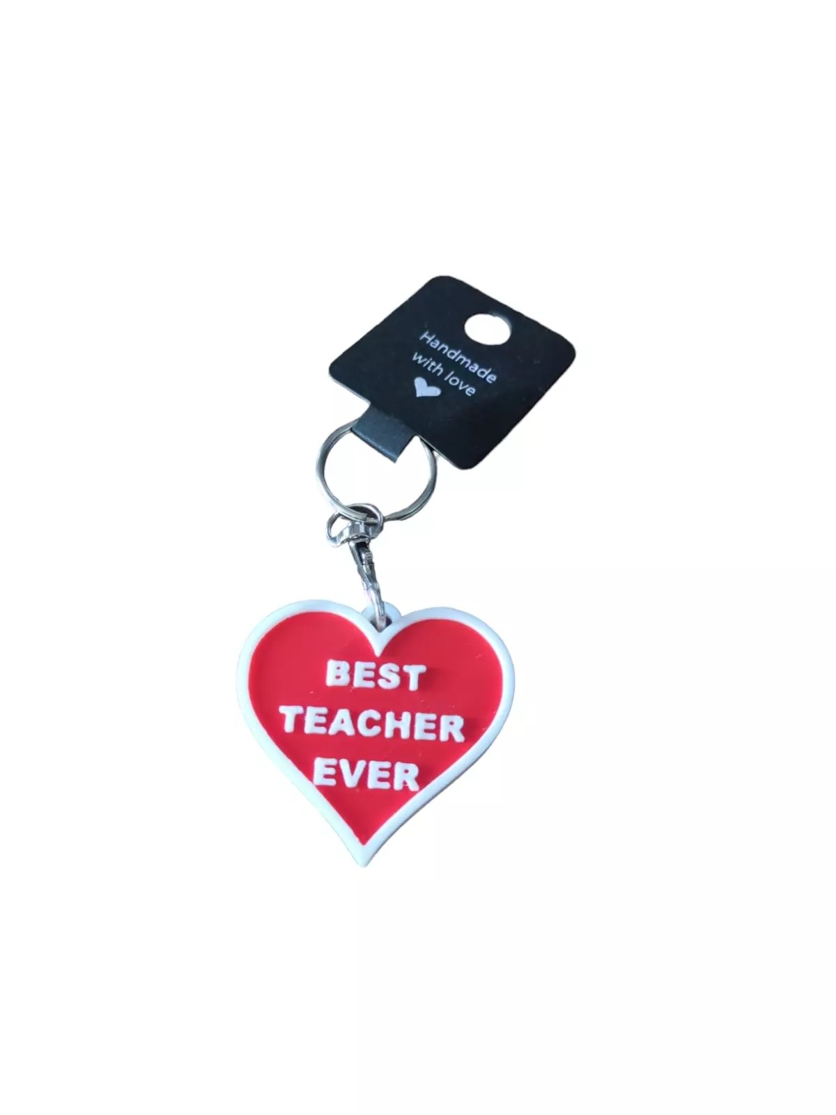 Best Teacher Ever Keyring / Keychain - Heart Shaped