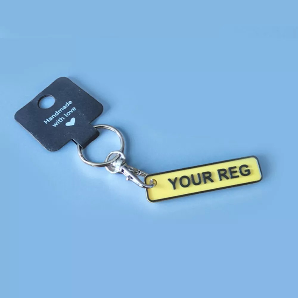 Personalised Car Number Registration Keyring - EV and Normal - Innov8Print3D